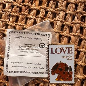 Hand-Painted Love USA 22 Stamp Pin